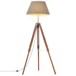 LAMPA PODŁOGOWA NA TRÓJNOGU BRĄZOWO-SZARA TEK 141CM