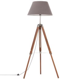 LAMPA PODŁOGOWA NA TRÓJNOGU BRĄZOWO-SZARA TEK 141CM