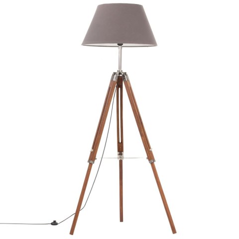 LAMPA PODŁOGOWA NA TRÓJNOGU BRĄZOWO-SZARA TEK 141CM