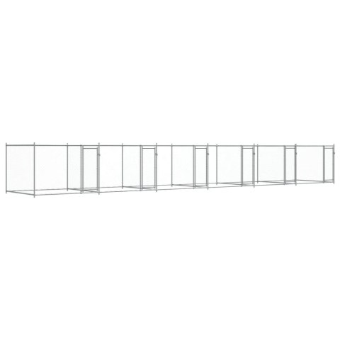 KLATKA DLA PSA Z DRZWIAMI SZARA 12X2X1,5M STAL