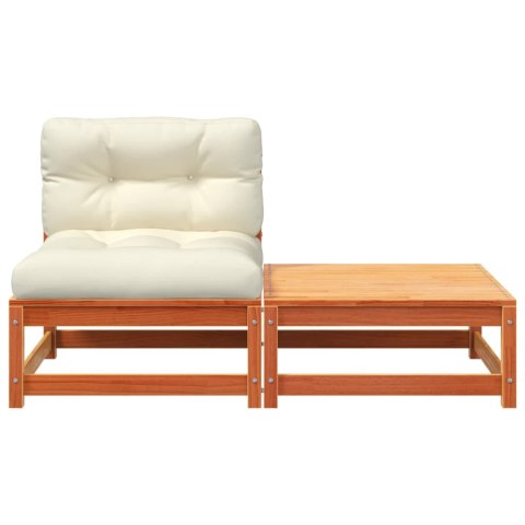 OGRODOWA SOFA BEZ PODŁOKIETNIKÓW Z PODUSZKAMI I PODNÓŻKIEM