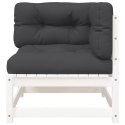 SOFA OGRODOWA Z PODUSZKAMI 2-OSOBOWA BIAŁA DREWNO SOSNOWE