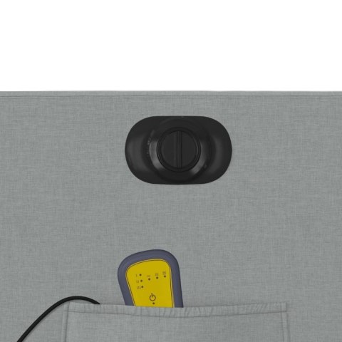 PODNOSZONY FOTEL MASUJĄCY ELEKTRYCZNY ROZKŁADANY JASNOSZARY