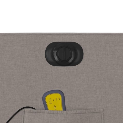 PODNOSZONY FOTEL MASUJĄCY ELEKTRYCZNY ROZKŁADANY KOLOR TAUPE