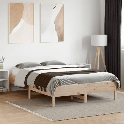 RAMA ŁÓŻKA 140X 190CM LITE DREWNO SOSNOWE