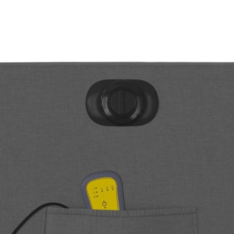 ROZKŁADANY FOTEL MASUJĄCY ELEKTRYCZNY CIEMNOSZARY TKANINA