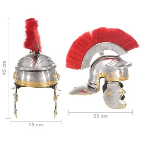 REPLIKA ZABYTKOWEGO HEŁMU RZYMSKIEGO LARP SREBRNA STAL