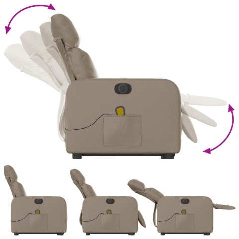 ROZKŁADANY FOTEL PIONIZUJĄCY Z MASAŻEM ELEKTRYCZNY CAPPUCCINO