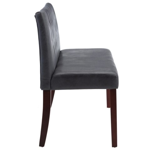 ŁAWKA 148,5CM SZARA SZTUCZNA SKÓRA ZAMSZOWA