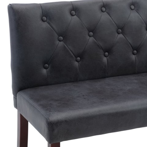 ŁAWKA 148,5CM SZARA SZTUCZNA SKÓRA ZAMSZOWA