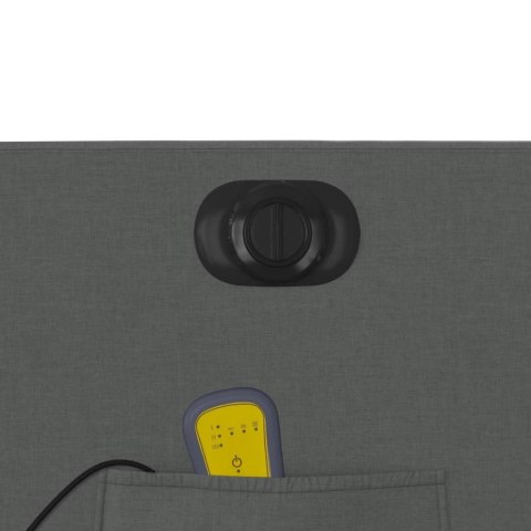 PODNOSZONY FOTEL MASUJĄCY ELEKTRYCZNY ROZKŁADANY CIEMNOSZARY