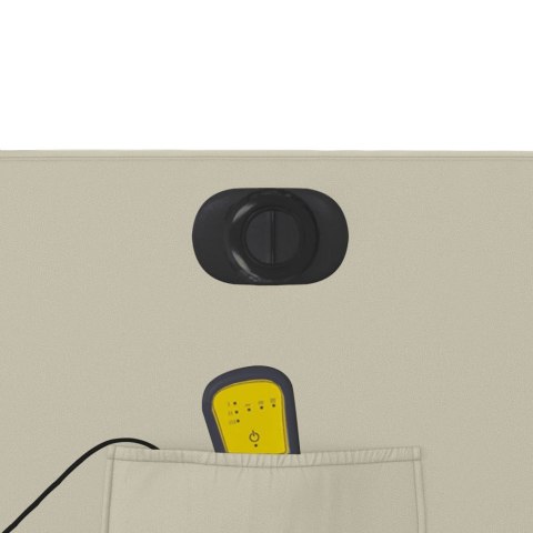 ROZKŁADANY FOTEL PIONIZUJĄCY Z MASAŻEM ELEKTRYCZNY KREMOWY