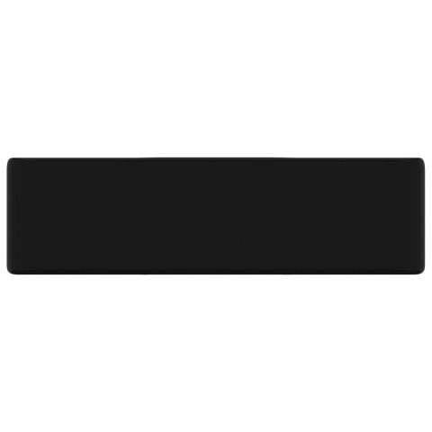 CERAMICZNA UMYWALKA Z OTWOREM NA KRAN PROSTOKĄTNA CZARNA