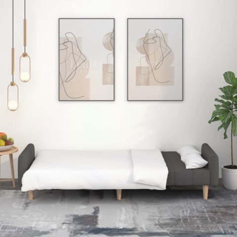 2-OSOBOWA KANAPA ROZKŁADANA CIEMNOSZARA TAPICEROWANA TKANINĄ