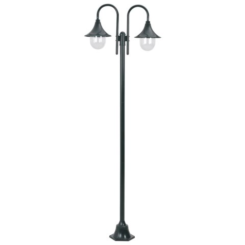 LATARNIA OGRODOWA 2-PUNKTOWA 220CM E27 CIEMNOZIELONA