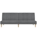 ROZKŁADANA KANAPA 2-OSOBOWA JASNOSZARA TAPICEROWANA TKANINĄ