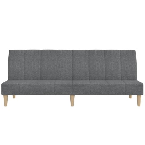 ROZKŁADANA KANAPA 2-OSOBOWA JASNOSZARA TAPICEROWANA TKANINĄ