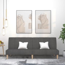 2-OSOBOWA KANAPA ROZKŁADANA CIEMNOSZARA TAPICEROWANA TKANINĄ