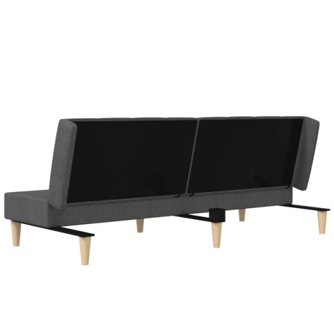 2-OSOBOWA KANAPA ROZKŁADANA CIEMNOSZARA TAPICEROWANA TKANINĄ