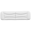 PODUSZKA NA WEZGŁOWIE BIAŁA 180CM SZTUCZNA SKÓRA