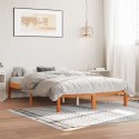 RAMA ŁÓŻKA WOSKOWY BRĄZ 120X190CM LITE DREWNO SOSNOWE