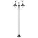 LATARNIA OGRODOWA 2-PUNKTOWA 220CM ALUMINIUM E27 BRĄZOWA