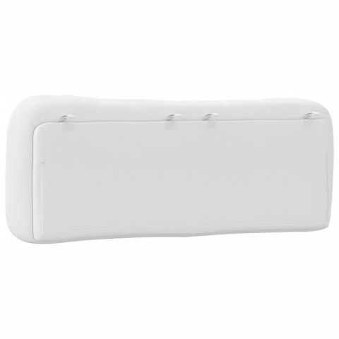 PODUSZKA NA WEZGŁOWIE BIAŁA 140CM SZTUCZNA SKÓRA