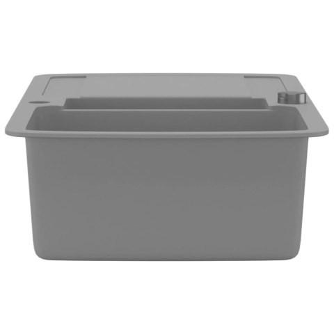 GRANITOWY ZLEWOZMYWAK DWUKOMOROWY SZARY