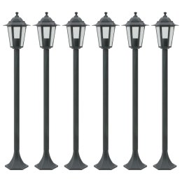 LAMPY OGRODOWE 110CM E27 ALUMINIUM CIEMNOZIELONE 6 SZT.