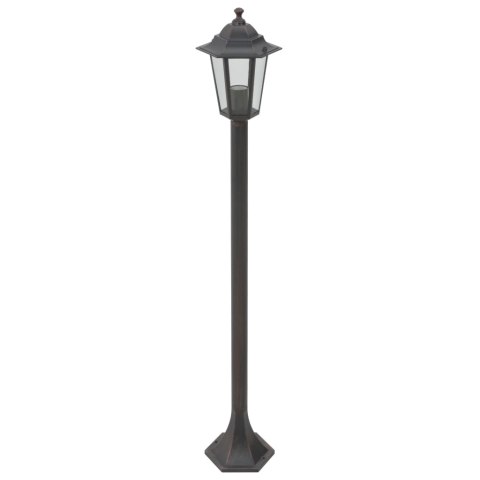 LAMPY OGRODOWE 110CM E27 ALUMINIUM 6 SZT. BRĄZOWE