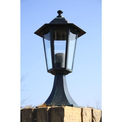 LAMPY OGRODOWE 2 SZT. CIEMNOZIELONE/CZARNE ALUMINIUM