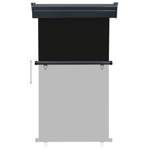 MARKIZA BOCZNA NA BALKON 105X250CM CZARNA