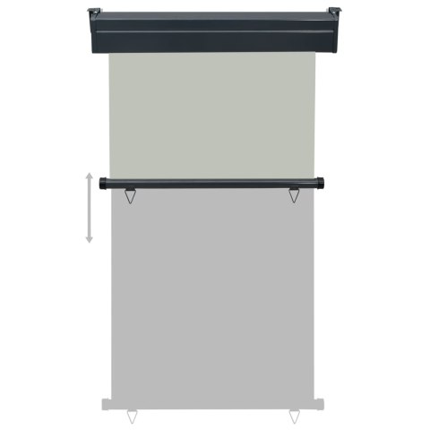MARKIZA BOCZNA NA BALKON 105X250CM SZARA