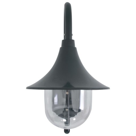 ŚCIENNA LAMPA OGRODOWA 42CM E27 ALUMINIOWA CIEMNOZIELONA