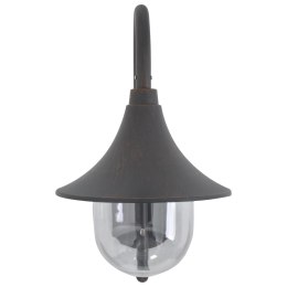 ŚCIENNA LAMPA OGRODOWA 42CM E27 ALUMINIOWA KOLOR BRĄZU