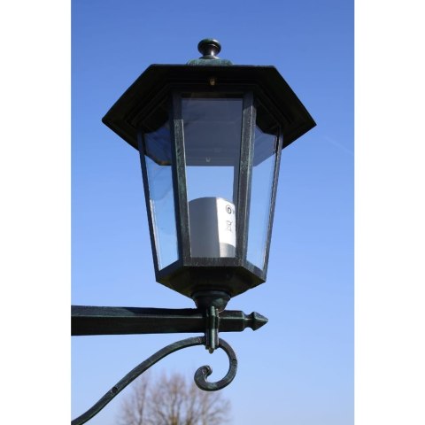 STOJĄCA LAMPA OGRODOWA 2-RAMIENNA 215CM CIEMNOZIELONA/CZARNA