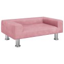 SOFA KANAPA LEGOWISKO DLA PSA RÓŻOWE 70X45X26,5CM AKSAMITNE