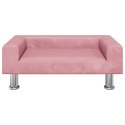 SOFA KANAPA LEGOWISKO DLA PSA RÓŻOWE 70X45X26,5CM AKSAMITNE