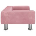 SOFA KANAPA LEGOWISKO DLA PSA RÓŻOWE 70X45X26,5CM AKSAMITNE