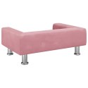 SOFA KANAPA LEGOWISKO DLA PSA RÓŻOWE 70X45X26,5CM AKSAMITNE