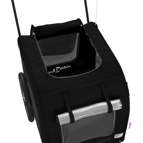 PRZYCZEPKA ROWEROWA DLA PSA 45KG ODBLASKI PLANDEKA