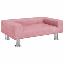 SOFA DLA DZIECI RÓŻOWA 70X45X26,5CM AKSAMIT