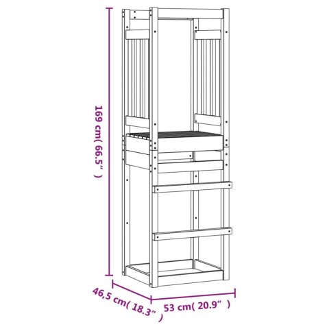 DOMEK DO PLACU ZABAW 53X46,5X169CM DREWNO SOSNOWE