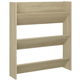 PÓŁKA ŚCIENNA NA BUTY DĄB SONOMA 80X18X90CM PŁYTA WIÓROWA
