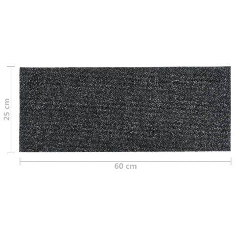 SAMOPRZYLEPNE NAKŁADKI NA SCHODY 15 SZT. 60X25CM SZARE