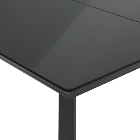 7-CZ. ZESTAW MEBLI OGRODOWYCH Z PODUSZKAMI CZARNY POLIRATTAN