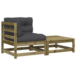 OGRODOWA SOFA NAROŻNA Z PODUSZKAMI I PODNÓŻKIEM