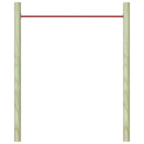 DRĄŻEK PROSTY DO PRZEWROTÓW 125CM PRZYKRĘCANY STALOWY CZERWONY