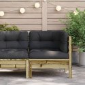 OGRODOWA SOFA NAROŻNA Z PODUSZKAMI IMPREGNOWANE DREWNO SOSNOWE