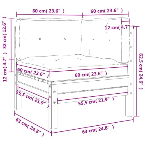 OGRODOWA SOFA NAROŻNA Z PODUSZKAMI IMPREGNOWANE DREWNO SOSNOWE